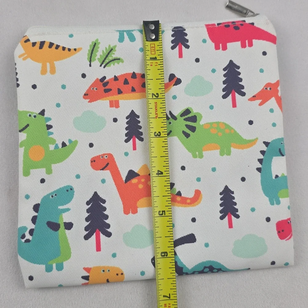 Set Of 4 Reusable Dinosaur and Avocado Print Kids Snack Bags School Lunches